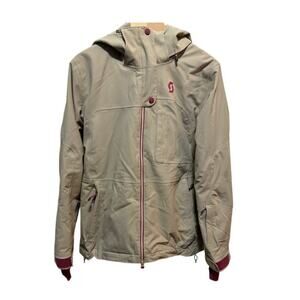 Scott Dryo snowboarding skiing jacket women's coat sz medium tan and pink